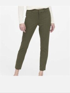 NWT Banana Republic Olive Green Ankle Length Trousers, Size 8